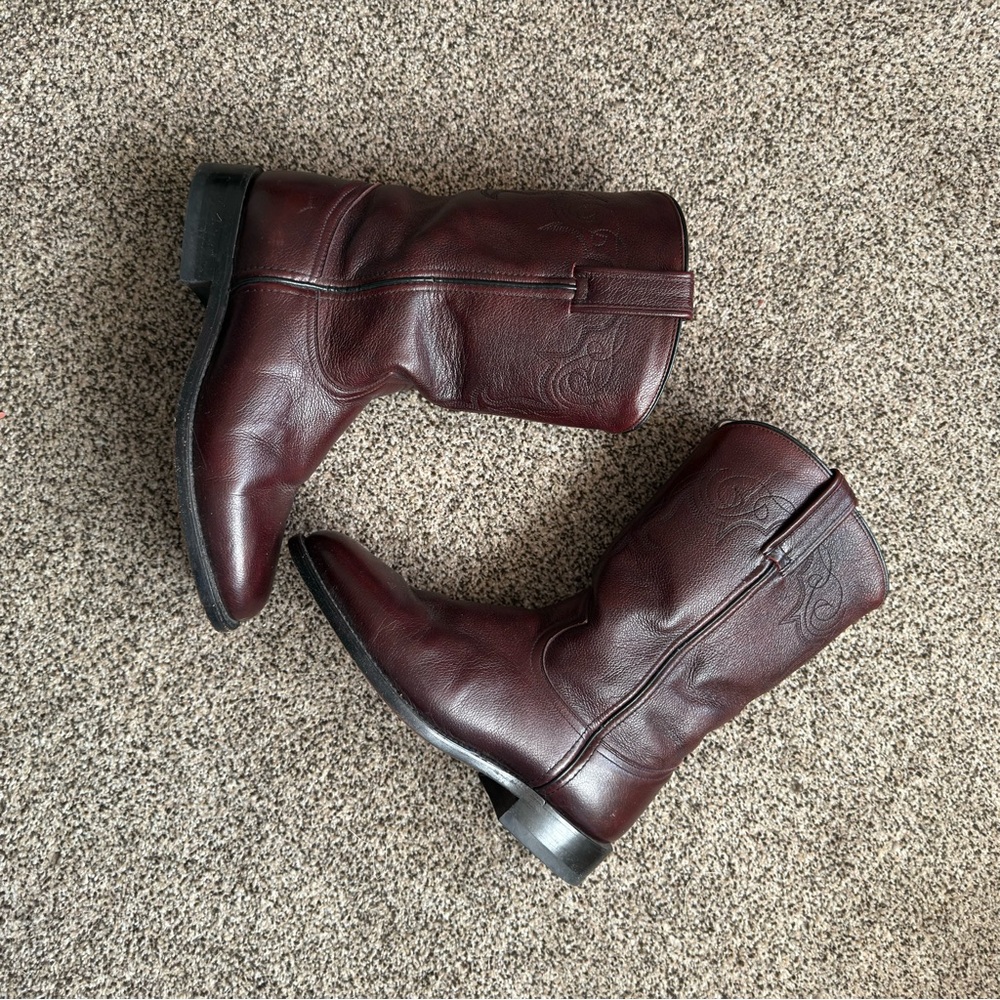 Ben Miller Burgundy Leather Boots